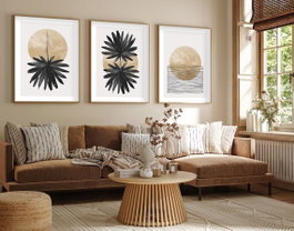 Wallity Huhu210 Cuadro Decorativo Enmarcado 30 x 40 cm (3 Piezas)